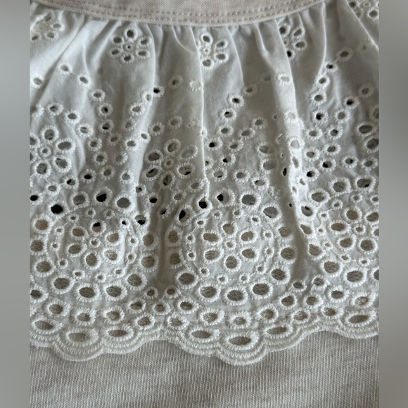 Banana Republic Factory | Cream Eyelet Crewneck Sweatshirt - Picture 6 of 9